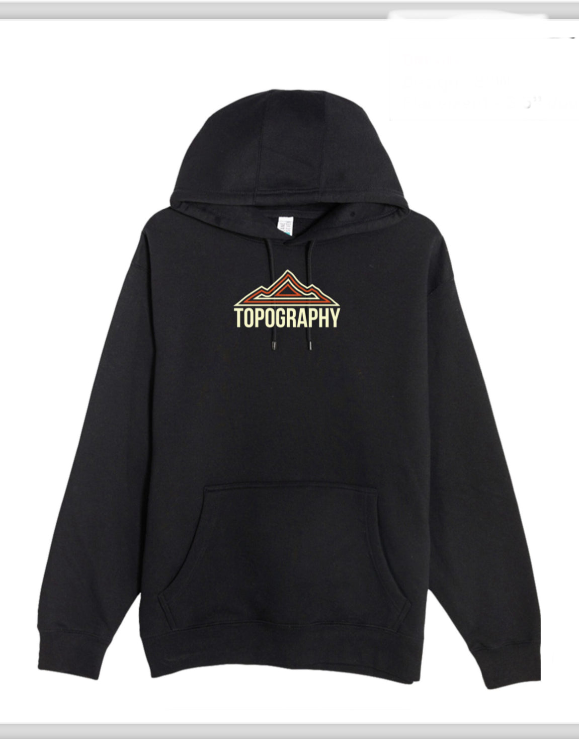 Topography Black Hoodie